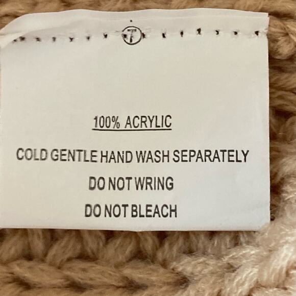 Saint Secrets Chunky Rib Knit Cropped Sweater Fringe Sleeve SM Boho Hippie Gypsy - Picture 9 of 9